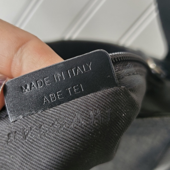 AUTH BVLGARI Logo mania Shoulder Bag Shoulder Bag Tote Bag Denim Black - Picture 8 of 9